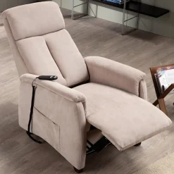 Stile Relax Aufstehsessel Und Massagesessel-Via Venezia motorisierter Liftsessel mit zwei Motoren, hergestellt in Italien