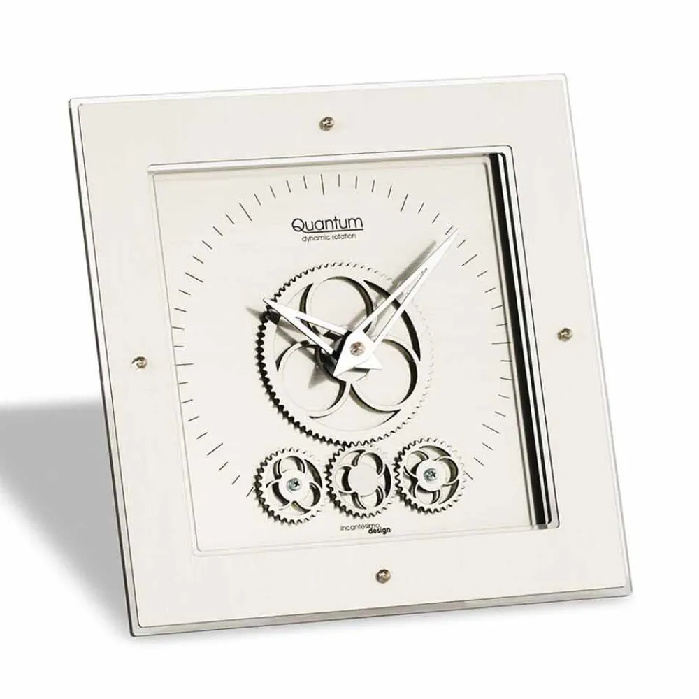 Viadurini Time Design Tischuhren-viereckige Tischuhr aus Mineralglas Atlantico Design