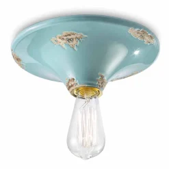 Ferroluce Vintage Deckenleuchten-Vintage Deckenleuchte aus Keramik Erica