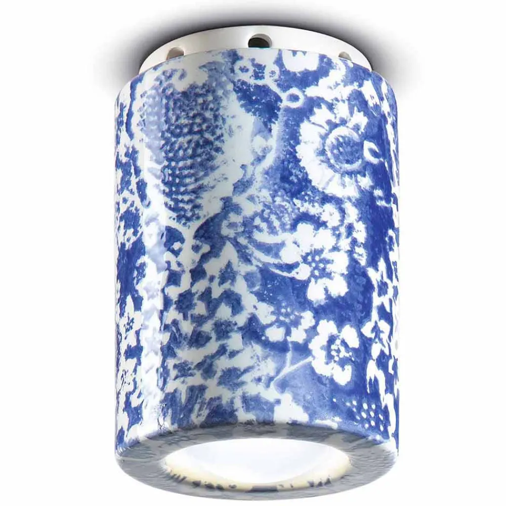 Ferroluce Vintage Deckenleuchten-Vintage Deckenleuchte aus Keramik Made in Italy - Pi