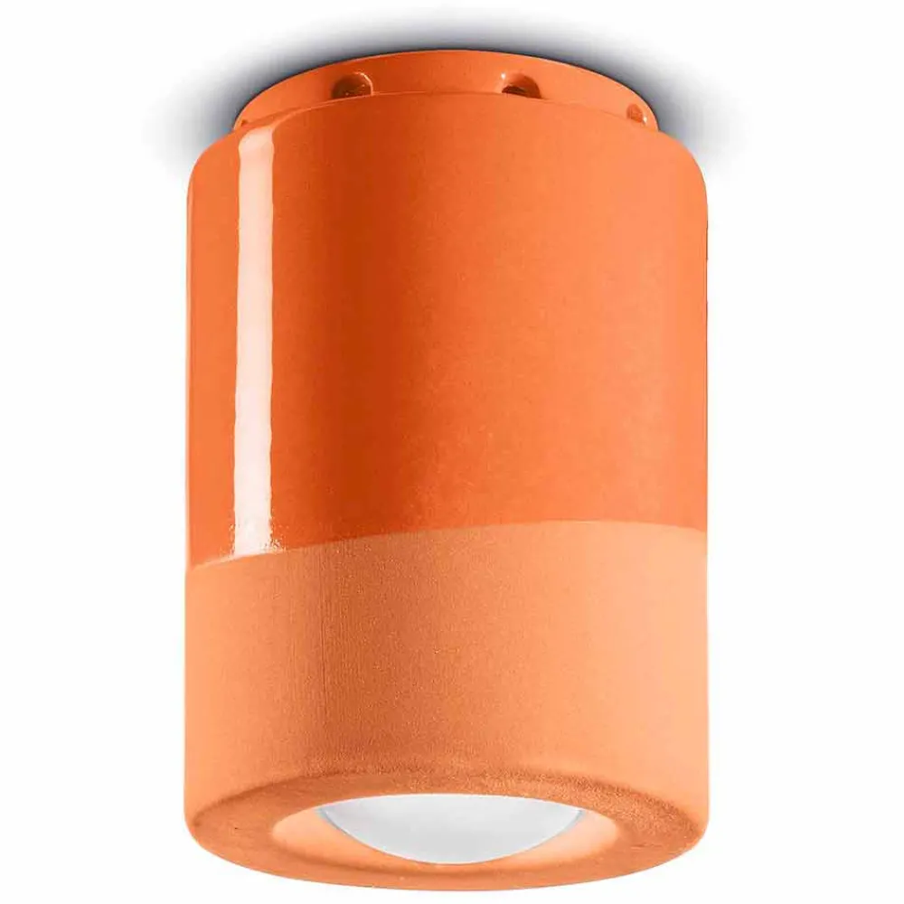 Ferroluce Vintage Deckenleuchten-Vintage Deckenleuchte aus Keramik Made in Italy - Pi