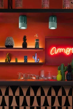 Ferroluce Vintage Deckenleuchten-Vintage Deckenleuchte aus Keramik Made in Italy - Pi