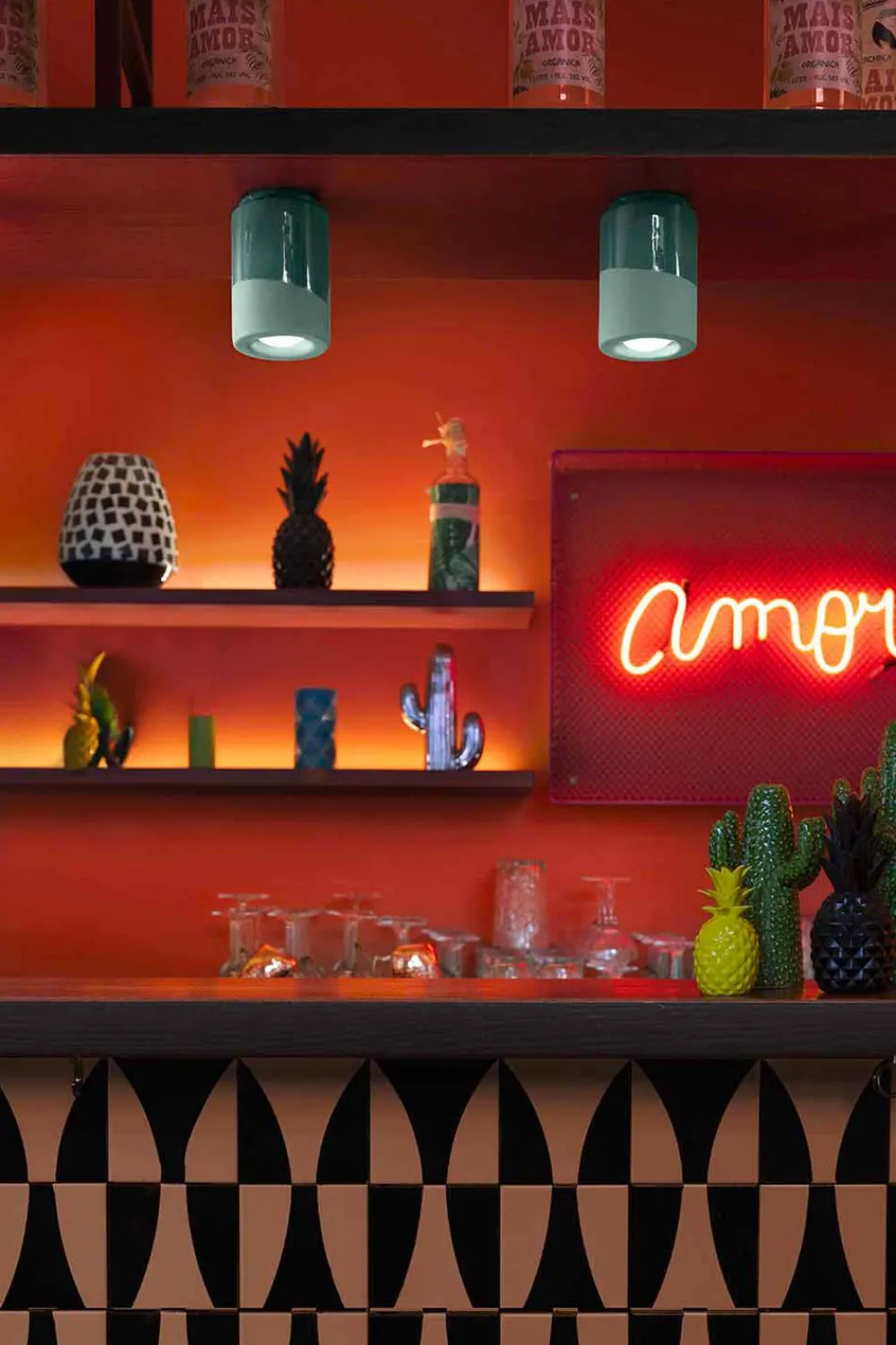 Ferroluce Vintage Deckenleuchten-Vintage Deckenleuchte aus Keramik Made in Italy - Pi