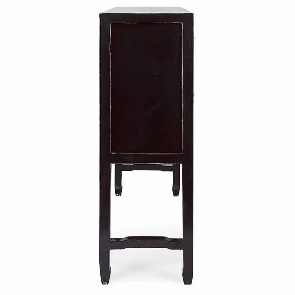 Viadurini Living Konsolentisch Flur-Vintage Design Black Elm Wood Konsolentisch 5 Schubladen Homemotion - Sonten