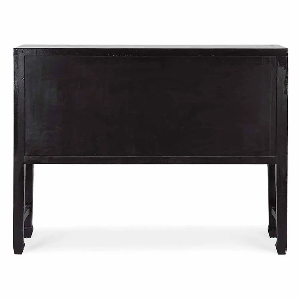 Viadurini Living Konsolentisch Flur-Vintage Design Black Elm Wood Konsolentisch 5 Schubladen Homemotion - Sonten