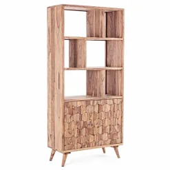 Viadurini Living Moderne Design Bücherregale-Vintage Design Boden Bücherregal in Holz und Stahl Homemotion - Ventador