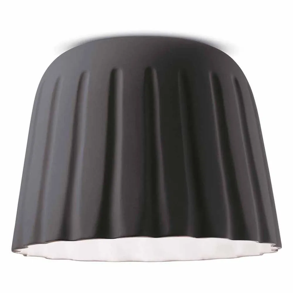 Ferroluce Vintage Deckenleuchten-Vintage Design Keramik Deckenleuchte Made in Italy - Madame Grès