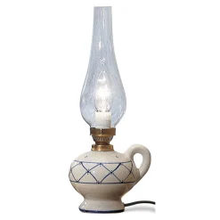 Ferroluce Vintage Tischlampen-Vintage Design Tischlampe aus handbemalter Keramik - Pompeji