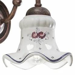 Ferroluce Vintage Wandleuchten-Vintage Eisen und Keramik handgefertigte Applikationen und von Hand verziert - Chieti