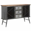 Viadurini Living Sideboards-Vintage Industrial Design Wohnzimmer Sideboard aus Eisen und Holz - Akimi