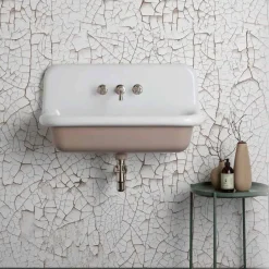 Viadurini Bathroom Vintage Waschbecken|Farbige Waschbecken-Vintage rechteckige Wandwaschbecken aus Keramik, Henry