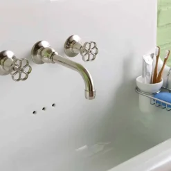 Viadurini Bathroom Vintage Waschbecken|Farbige Waschbecken-Vintage rechteckige Wandwaschbecken aus Keramik, Henry