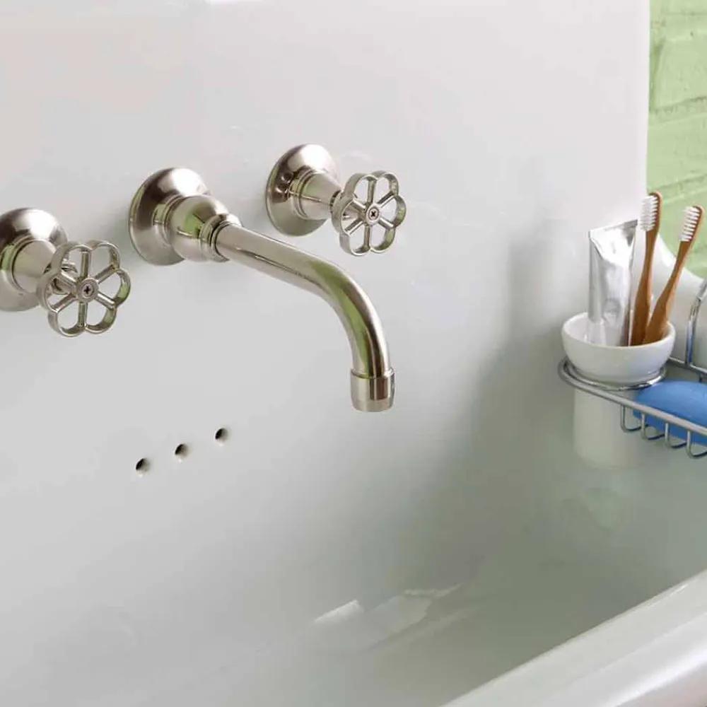 Viadurini Bathroom Vintage Waschbecken|Farbige Waschbecken-Vintage rechteckige Wandwaschbecken aus Keramik, Henry