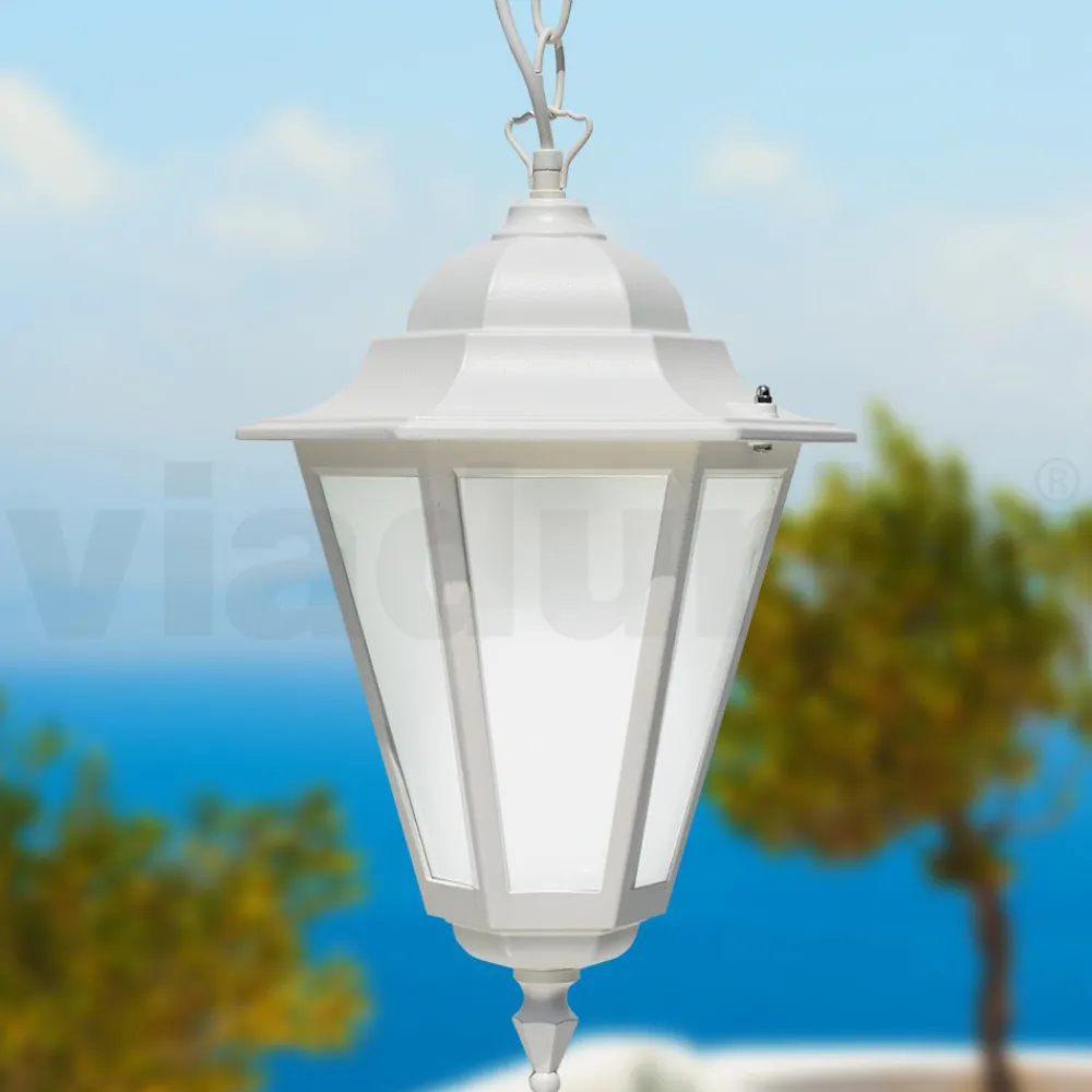 Viadurini Lighting Gartenlaternen-Vintage-Außenlaterne aus weißem Aluminium, hergestellt in Italien – Terella