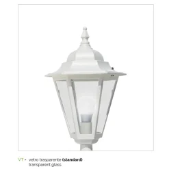 Viadurini Lighting Gartenlaternen-Vintage-Außenlaterne aus weißem Aluminium, hergestellt in Italien – Terella