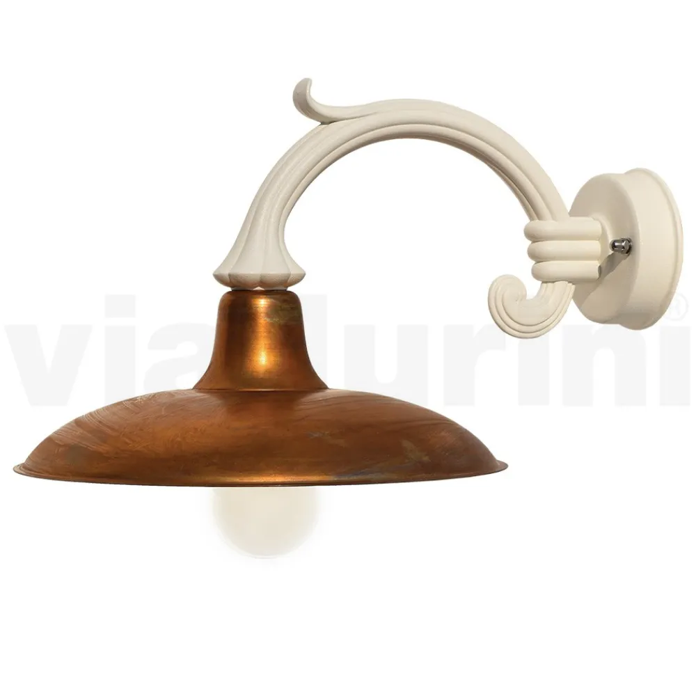 Viadurini Lighting Garten-Wandlampen-Vintage-Außenwandleuchte aus Aluminium, hergestellt in Italien – Adela