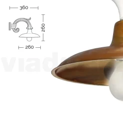 Viadurini Lighting Garten-Wandlampen-Vintage-Außenwandleuchte aus Aluminium, hergestellt in Italien – Adela