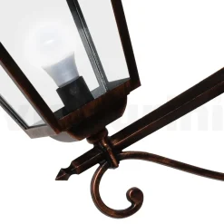 Viadurini Lighting Garten-Wandlampen-Vintage-Außenwandleuchte aus Aluminium und Glas, hergestellt in Italien – Doroty