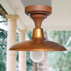 Viadurini Lighting Gartenlaternen-Vintage-Deckenleuchte für den Außenbereich aus Aluminium und Messing, hergestellt in Italien – Adela