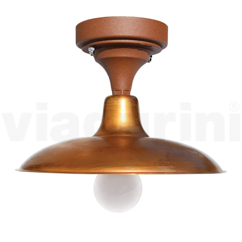 Viadurini Lighting Gartenlaternen-Vintage-Deckenleuchte für den Außenbereich aus Aluminium und Messing, hergestellt in Italien – Adela