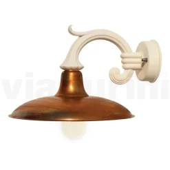 Viadurini Lighting Garten-Wandlampen-Vintage-Gartenapplikation aus Aluminium und Messing, hergestellt in Italien – Adela