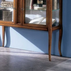 Viadurini Classic Vitrinen-Vitrine aus massivem Toulipier-Holz, hergestellt in Italien – Chantico