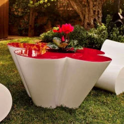 Vondom Garten Beistelltisch-Agatha Outdoor Couchtisch aus Polyethylen, modernes Design