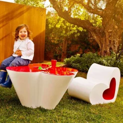 Vondom Garten Beistelltisch-Agatha Outdoor Couchtisch aus Polyethylen, modernes Design