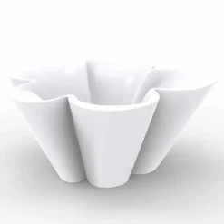 Vondom Gartenideen-Agatha Tisch und Blumentopf aus Polyethylen, modernes Design