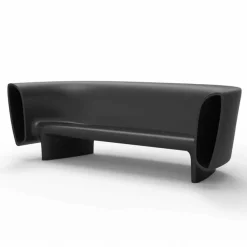 Vondom Gartensofas-Bum Bum schwarz lackiertes Outdoor Sofa, modernes Design