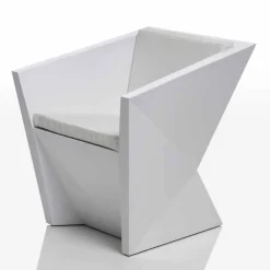 Vondom Sessel Kunststoff-Faz weiß lackierter Outdoor-Sessel, modernes Design
