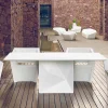Vondom Gartentische Fest-Faz weiß lackierter Außentisch, 200x100 cm, modernes Design