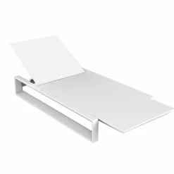 Vondom Sonnenliegen-Frame Sonnenliege aus weißem Polyethylen, zeitgemäßes Design