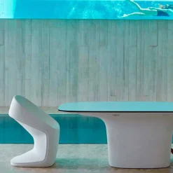 Vondom Gartenstühle Kunststoff-Ufo weißen Gartenstuhl, modernes Design 56x62x83 cm