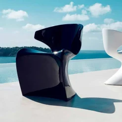 Vondom Gartenstühle Kunststoff-Wing moderner Outdoor-Sessel aus Polyethylen, 50x56xH74 cm