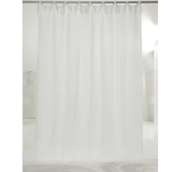 Viadurini Textile Leinenvorhänge-Vorhang aus leichtem weißem oder Retro-Leinen und Organza mit luxuriösen Schnürsenkeln - Karnak