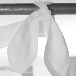 Viadurini Textile Leinenvorhänge-Vorhang aus weißem Leinen und Organza mit Stickerei von elegantem Design - Oceanomare