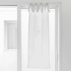 Viadurini Textile Leinenvorhänge-Vorhang mit Leinengaze und weißem Organza von elegantem Design - Tapioka