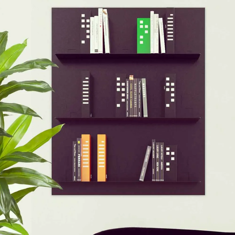 Mabele Moderne Design Bücherregale-Wand Design Bücherschrank Maße 90x110 , modell Skyline, handgefertigt