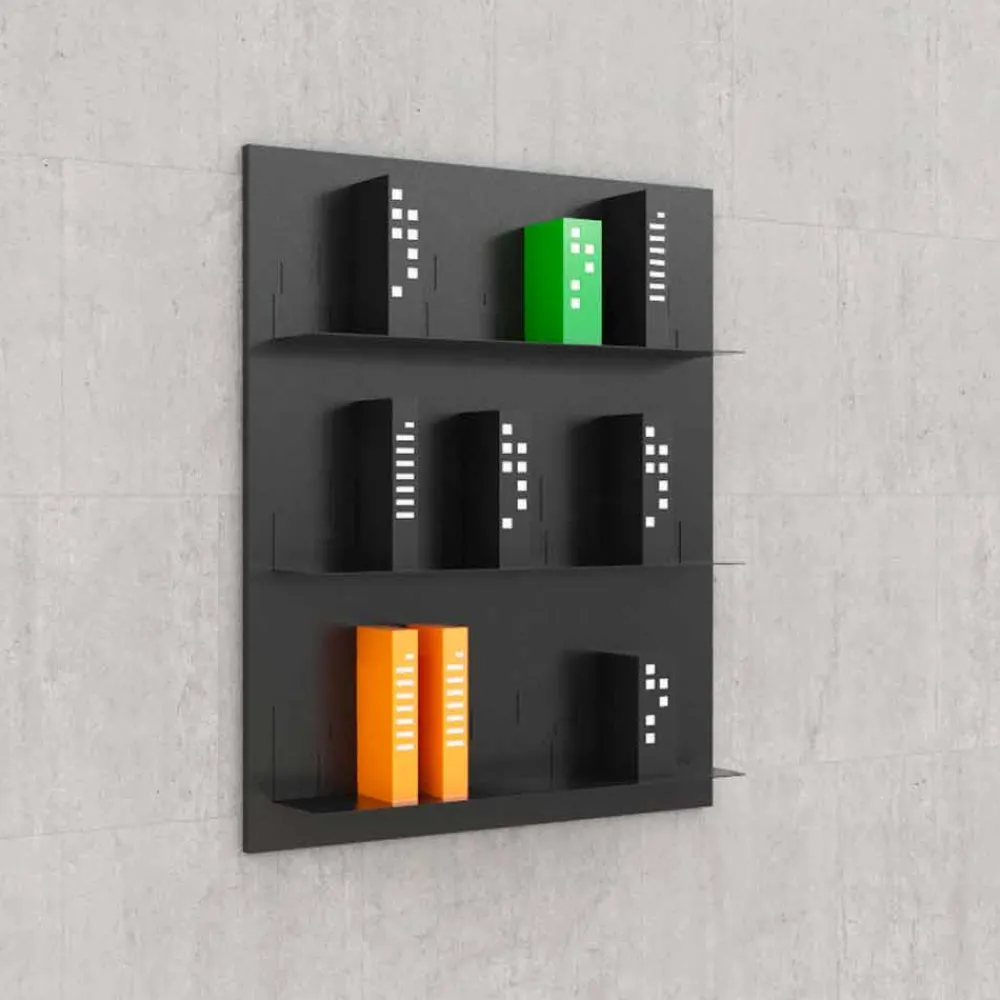 Mabele Moderne Design Bücherregale-Wand Design Bücherschrank Maße 90x110 , modell Skyline, handgefertigt