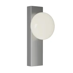 Viadurini Lighting Moderne Wandleuchten-Wand- oder Deckenleuchte aus Aluminium und weißem mundgeblasenem Glas - Alma