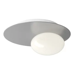 Viadurini Lighting Moderne Wandleuchten-Wand- oder Deckenleuchte aus Aluminium, Metall und weißem Glas - Luma