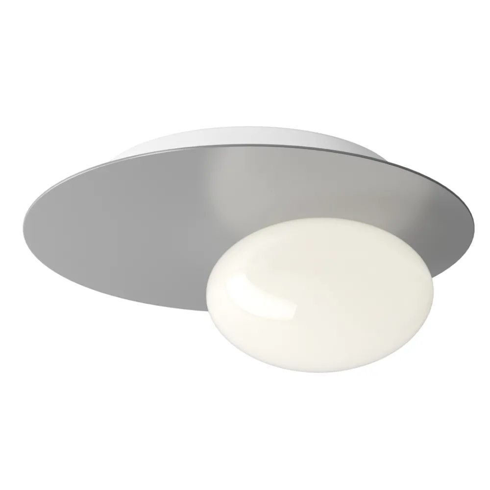 Viadurini Lighting Moderne Wandleuchten-Wand- oder Deckenleuchte aus Aluminium, Metall und weißem Glas - Luma