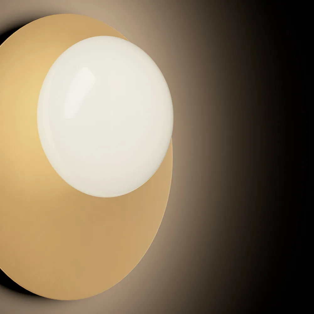 Viadurini Lighting Moderne Wandleuchten-Wand- oder Deckenleuchte aus Aluminium, Metall und weißem Glas - Luma