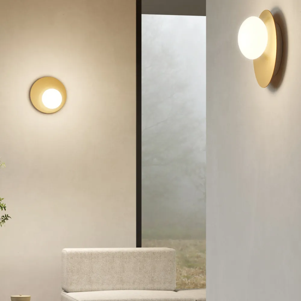 Viadurini Lighting Moderne Wandleuchten-Wand- oder Deckenleuchte aus Aluminium, Metall und weißem Glas - Luma