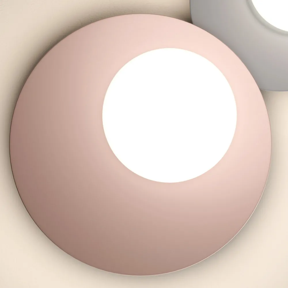 Viadurini Lighting Moderne Wandleuchten-Wand- oder Deckenleuchte aus Aluminium, Metall und weißem Glas - Luma