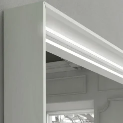 Viadurini Bathroom Wandspiegel-Wand-Badezimmerspiegel mit LED-Licht und Holzrahmen Made in Italy - Geppio