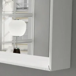 Viadurini Bathroom Wandspiegel-Wand-Badezimmerspiegel mit LED-Licht und Holzrahmen Made in Italy - Geppio