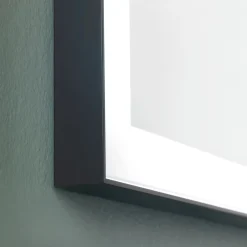 Viadurini Bathroom Wandspiegel-Wand-Badezimmerspiegel mit schwarzem Metallrahmen und LED Made in Italy - Chebeo