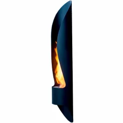 Viadurini Fire Design Wandkamine Bioethanol-Wand-Bio-Kamin aus röhrenförmigem und modernem Design aus schwarzem Stahl - Jackson
